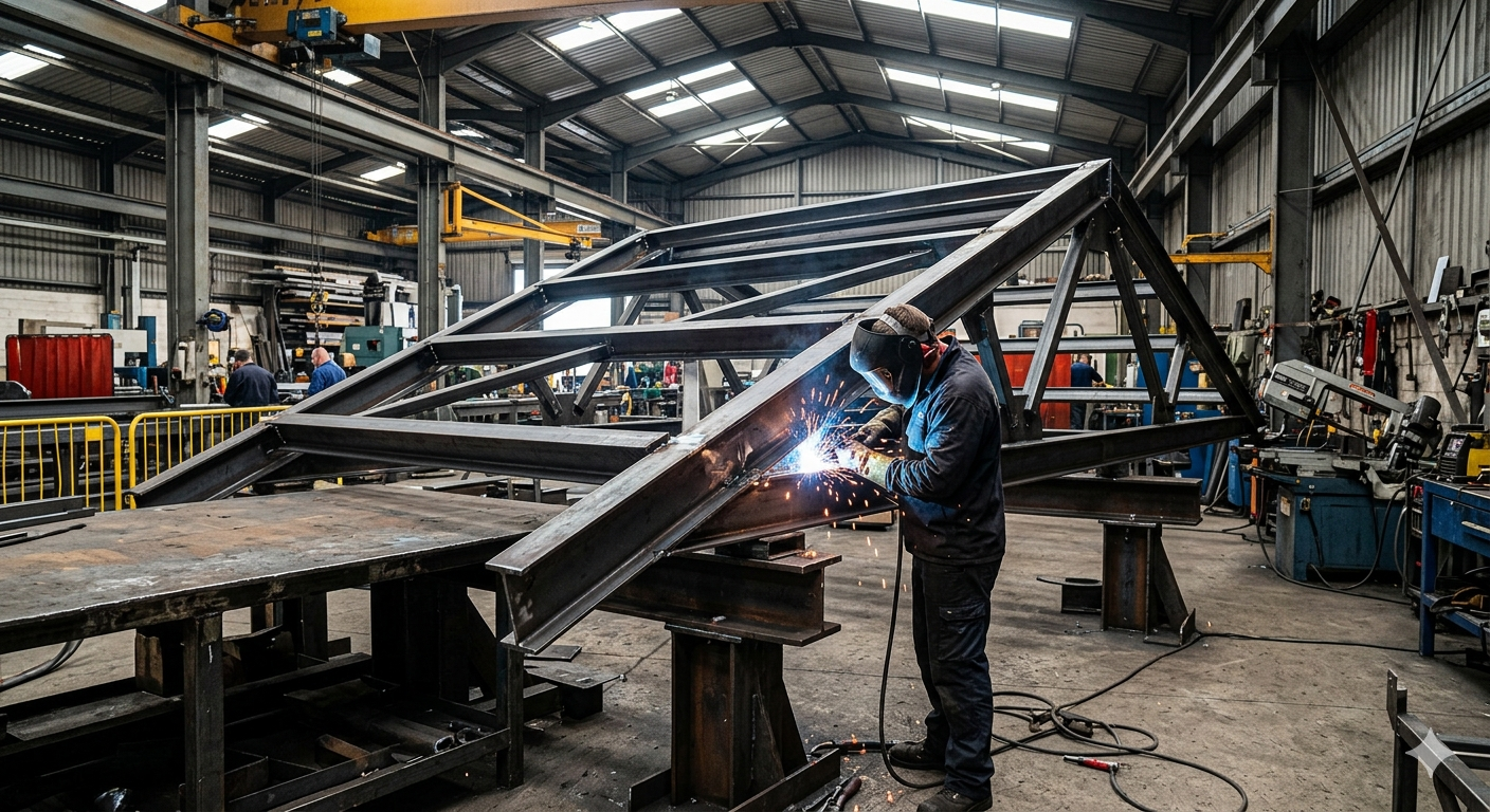 Steel roof fabrication